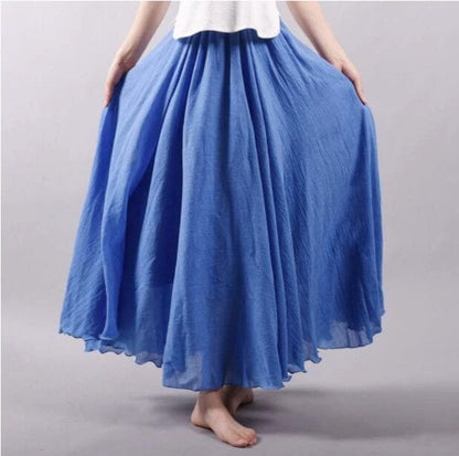 Effortless Maxi Skirt for Women with High Waist Flowing A Line Casual Bohemian Style