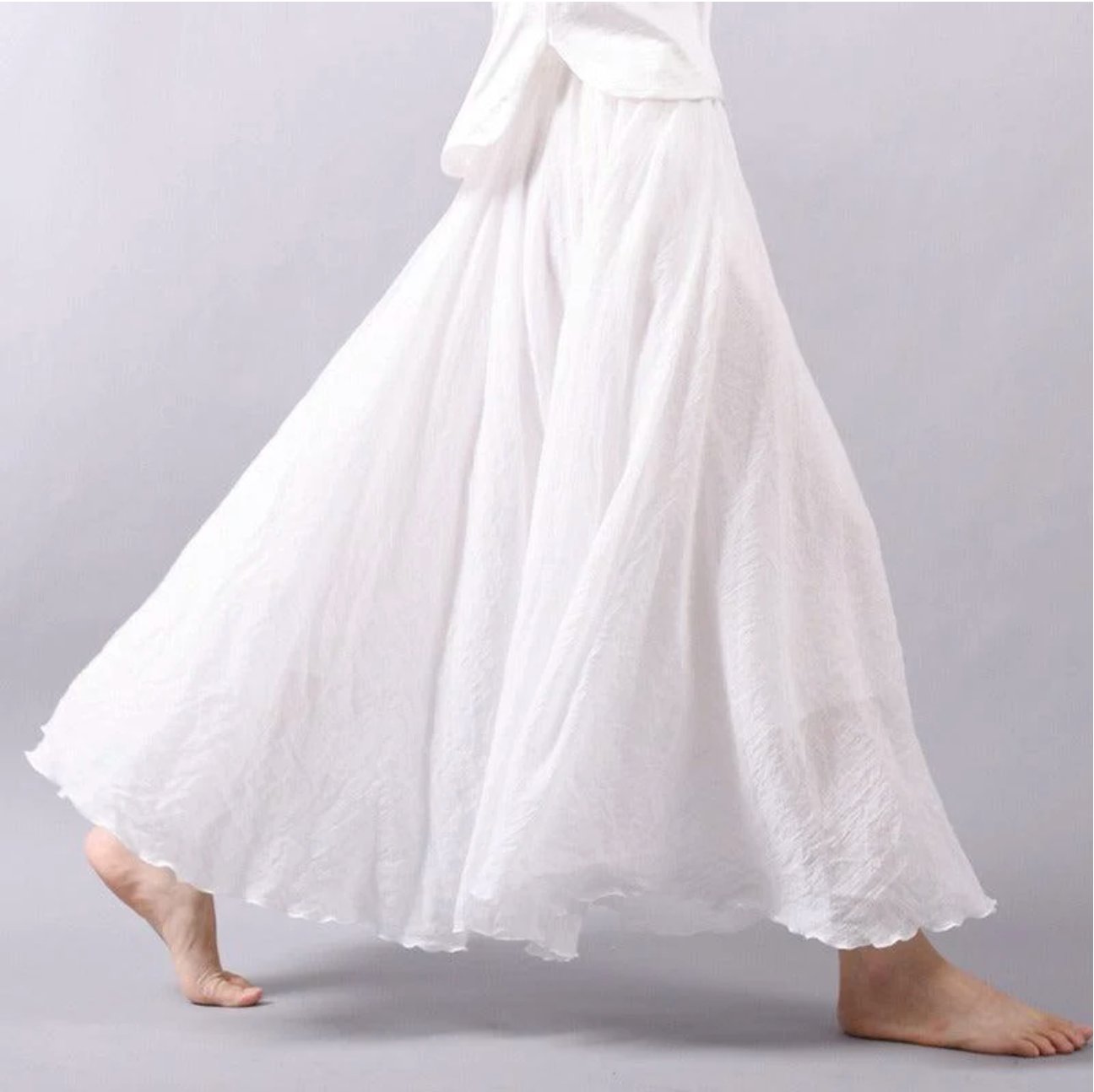 Effortless Maxi Skirt for Women with High Waist Flowing A Line Casual Bohemian Style