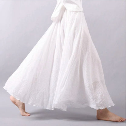 Effortless Maxi Skirt for Women with High Waist Flowing A Line Casual Bohemian Style