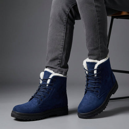 Cozy Fur Lined Snow Boots for Women with Lace Up Ankle Non Slip Winter Style