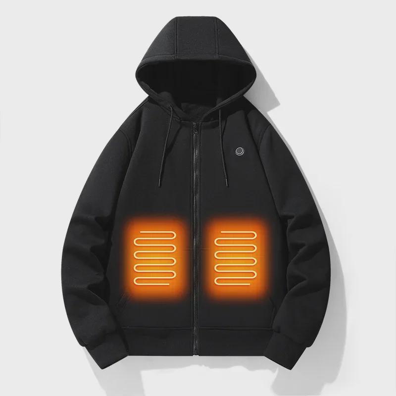 Comfortable Gray Zip Up Hoodie for Women with Hooded Long Sleeve Heated Kangaroo Pocket Relaxed Style