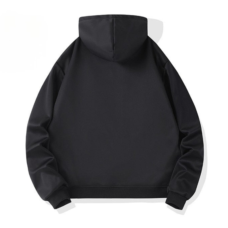 Comfortable Black Heated Hoodie for Women with Hooded Long Sleeve Kangaroo Pocket Relaxed Style