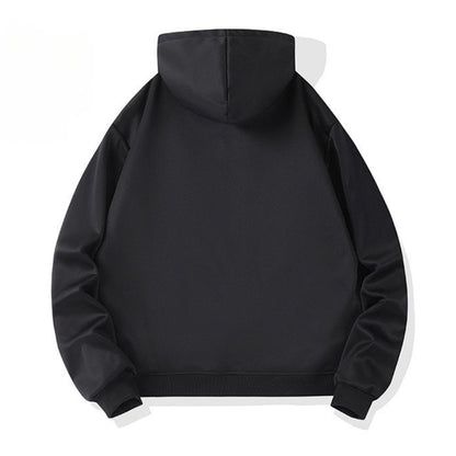 Comfortable Black Heated Hoodie for Women with Hooded Long Sleeve Kangaroo Pocket Relaxed Style