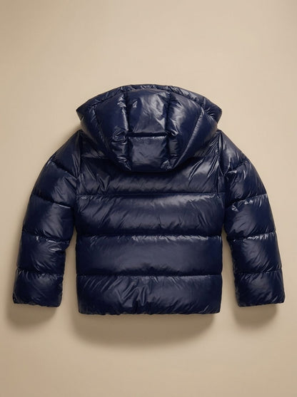 Cozy Lightweight Puffer Jacket for Women with Hooded Collar Long Sleeve Quilted Zip Winter Style