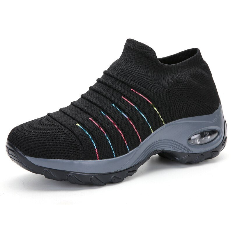 Comfortable Sneakers for Women with Slip On Platform Walking Style