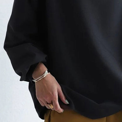 Comfortable Oversized Sweater for Women with High Neck Long Sleeve Relaxed Batwing Knit Style