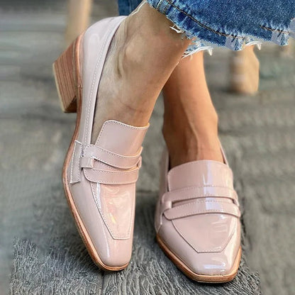 Elegant Pink Loafers for Women with Slip On Penny Toe Comfortable Casual Style