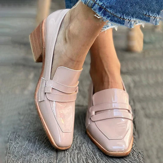 Elegant Pink Loafers for Women with Slip On Penny Toe Comfortable Casual Style