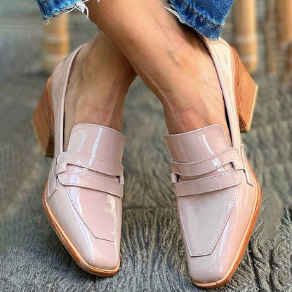 Elegant Pink Loafers for Women with Slip On Penny Toe Comfortable Casual Style