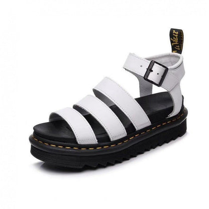 Comfortable Platform Sandals for Women with Chunky Sole Strappy Buckle Style