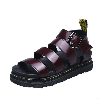 Comfortable Platform Sandals for Women with Chunky Sole Strappy Buckle Style