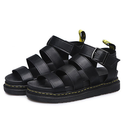 Comfortable Platform Sandals for Women with Chunky Sole Strappy Buckle Style