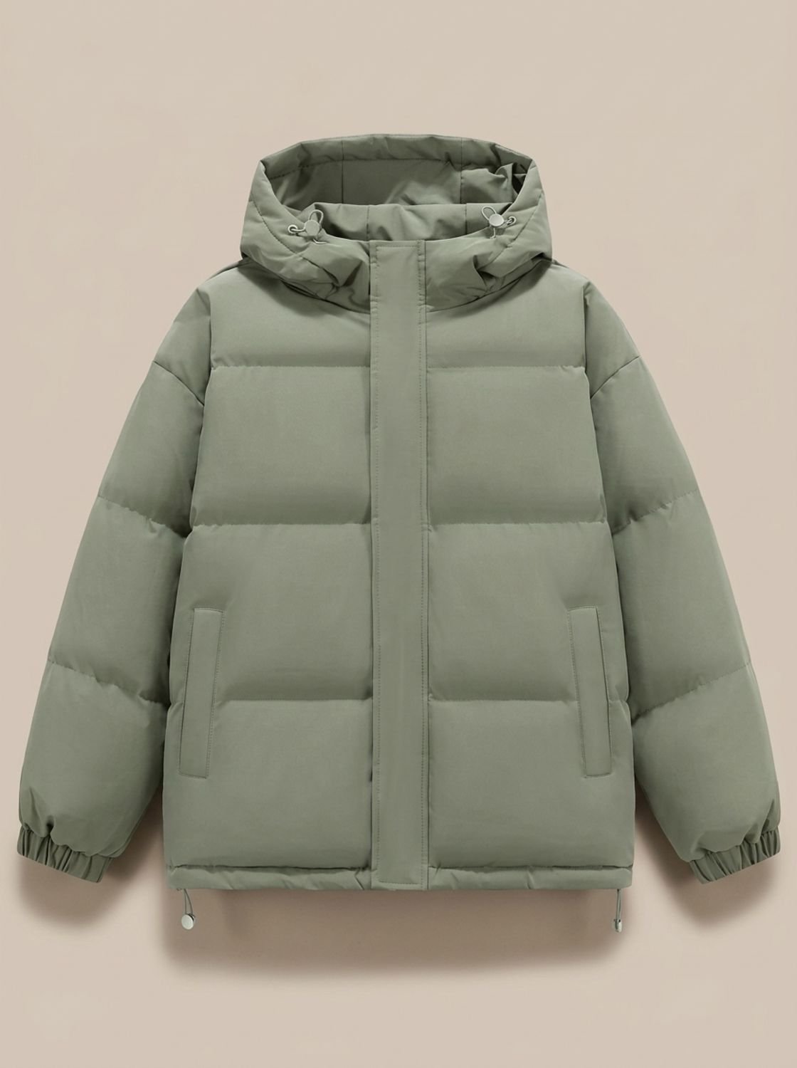 Cozy Relaxed Puffer Jacket for Women with Hooded Collar Long Sleeve Quilted Zip Winter Style