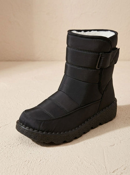 Cozy Fleece Lined Snow Boots for Women with Waterproof Strap Anti-Slip Lug Sole Winter Style