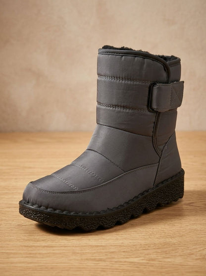 Cozy Fleece Lined Snow Boots for Women with Waterproof Strap Anti-Slip Lug Sole Winter Style