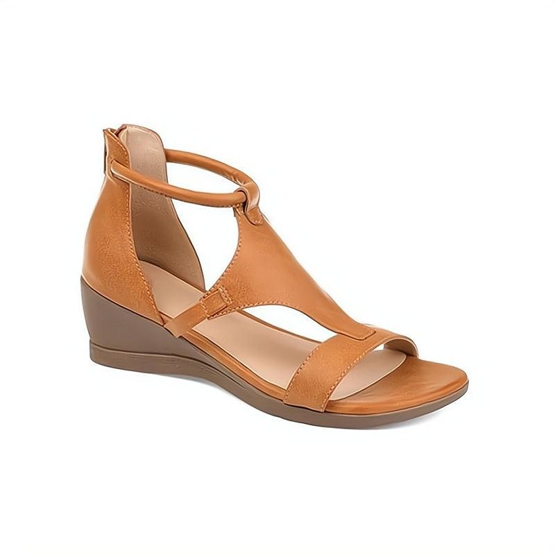 Julie | Comfortable Leather Sandals for Women with Wedge Heel