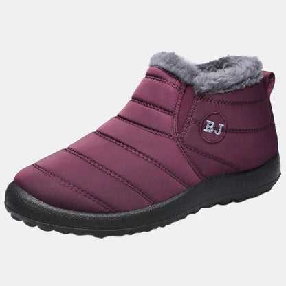 Cozy Fleece Lined Rainproof Boots for Women with Waterproof Slip On Ankle Winter Style