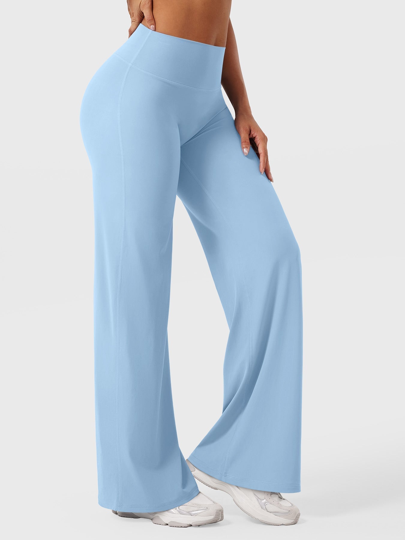 Effortless Wide Leg Pants for Women with High Waisted Flare Seamless Casual Style