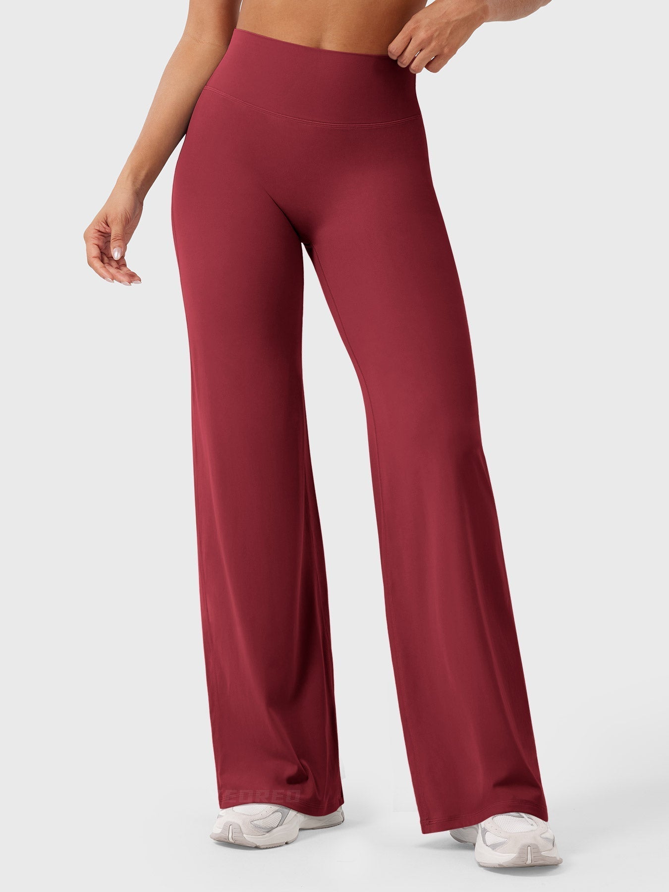 Effortless Wide Leg Pants for Women with High Waisted Flare Seamless Casual Style