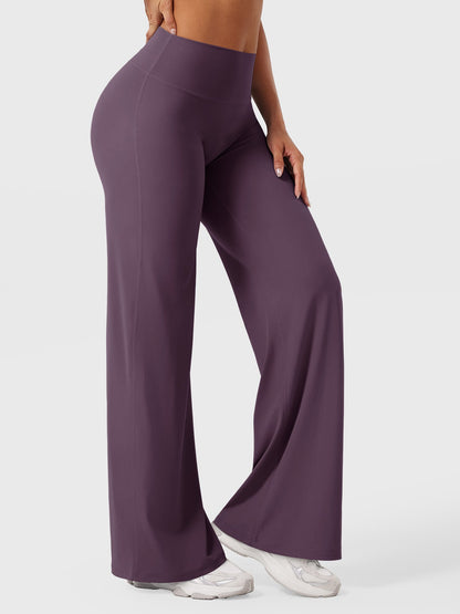 Effortless Wide Leg Pants for Women with High Waisted Flare Seamless Casual Style