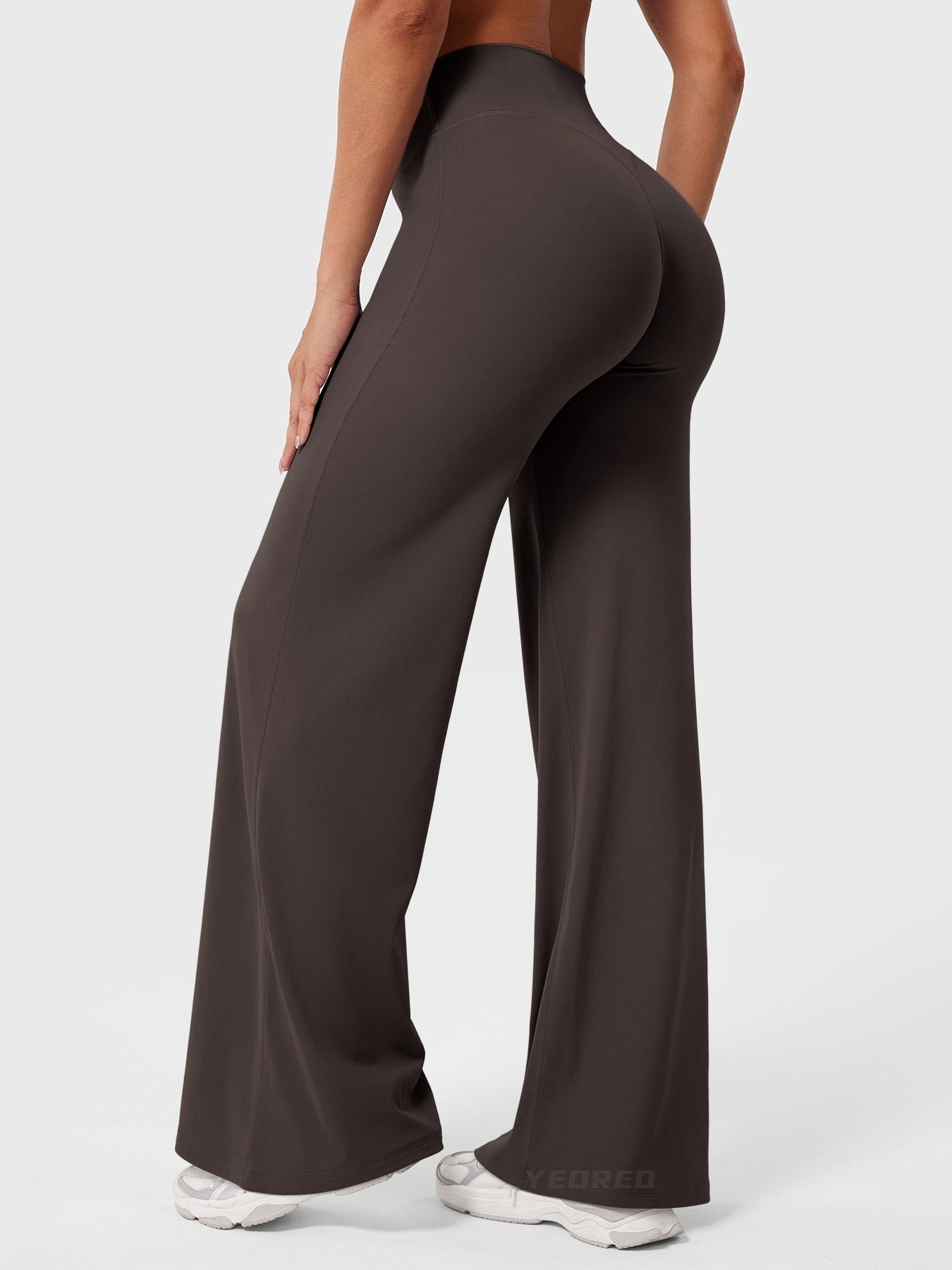 Effortless Wide Leg Pants for Women with High Waisted Flare Seamless Casual Style