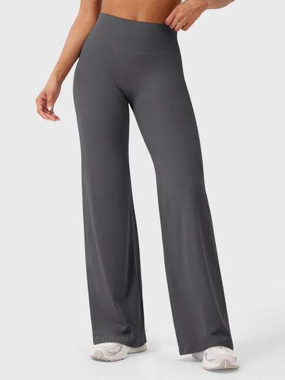 Effortless Wide Leg Pants for Women with High Waisted Flare Seamless Casual Style
