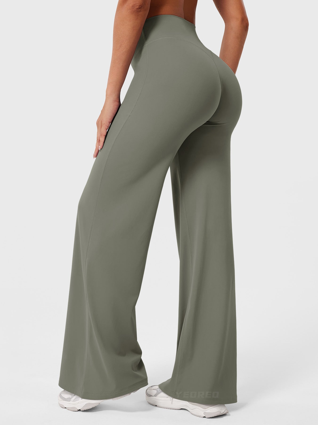 Effortless Wide Leg Pants for Women with High Waisted Flare Seamless Casual Style