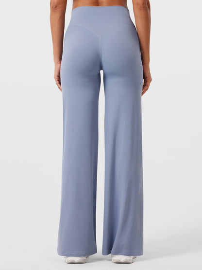 Effortless Wide Leg Pants for Women with High Waisted Flare Seamless Casual Style
