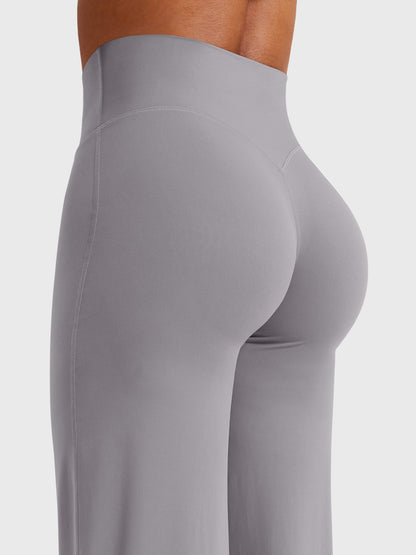 Effortless Wide Leg Pants for Women with High Waisted Flare Seamless Casual Style