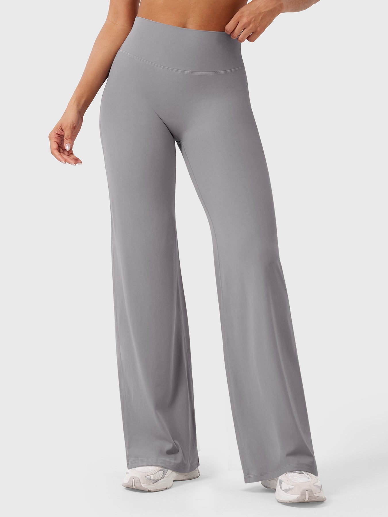 Effortless Wide Leg Pants for Women with High Waisted Flare Seamless Casual Style