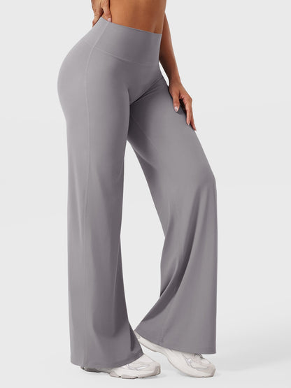 Effortless Wide Leg Pants for Women with High Waisted Flare Seamless Casual Style