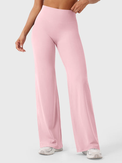 Effortless Wide Leg Pants for Women with High Waisted Flare Seamless Casual Style