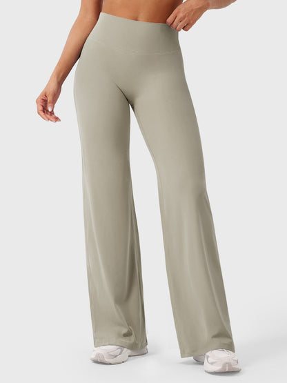 Effortless Wide Leg Pants for Women with High Waisted Flare Seamless Casual Style