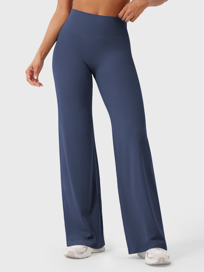 Effortless Wide Leg Pants for Women with High Waisted Flare Seamless Casual Style