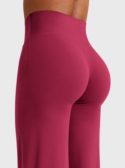 Effortless Wide Leg Pants for Women with High Waisted Flare Seamless Casual Style