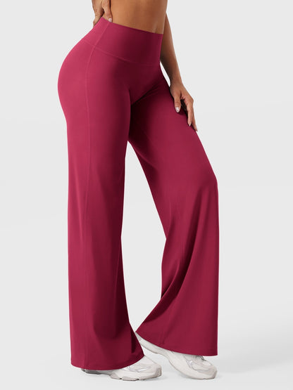 Effortless Wide Leg Pants for Women with High Waisted Flare Seamless Casual Style