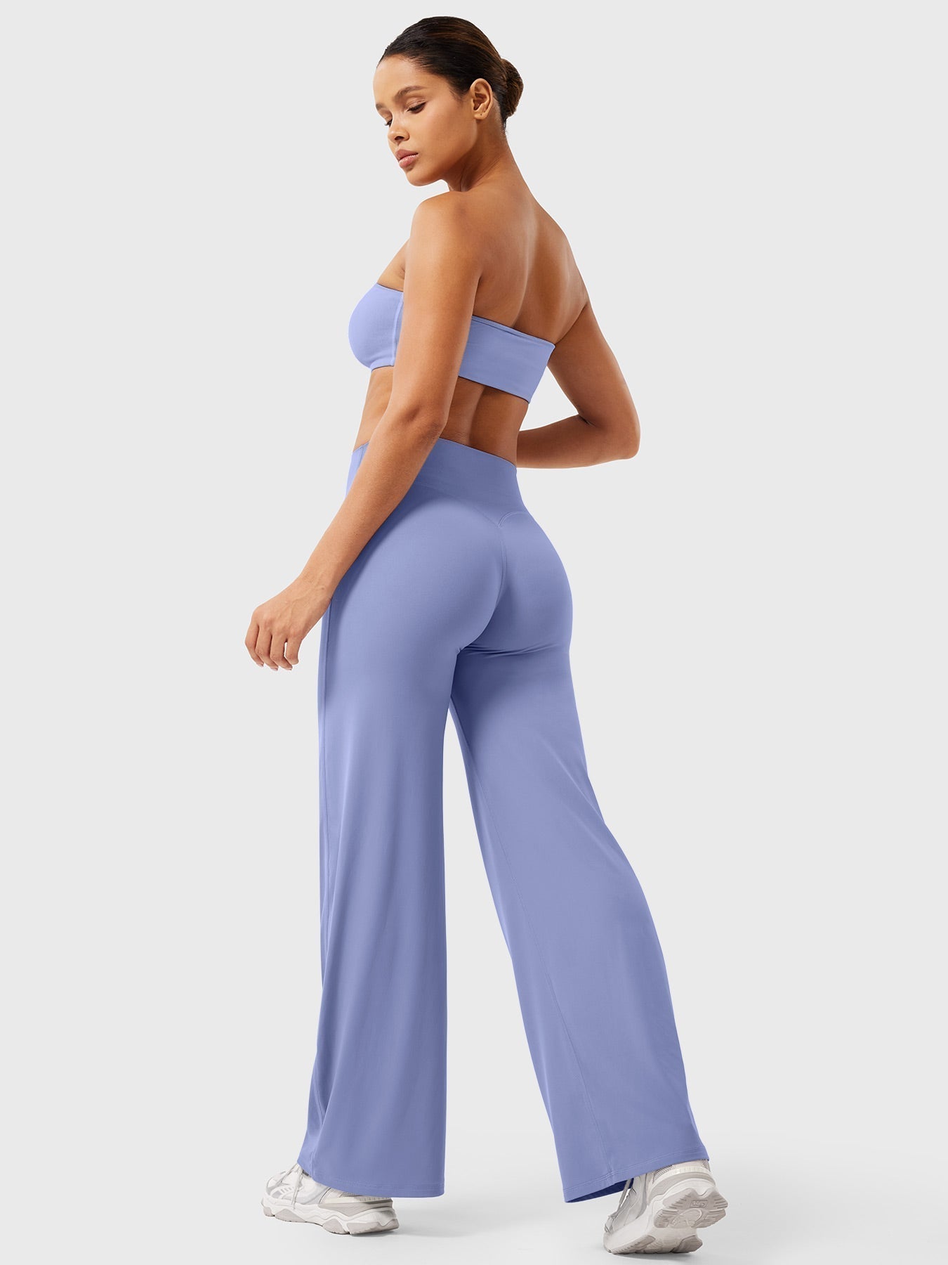 Effortless Wide Leg Pants for Women with High Waisted Flare Seamless Casual Style
